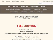 Tablet Screenshot of dirtcheapchristianwear.com